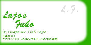 lajos fuko business card